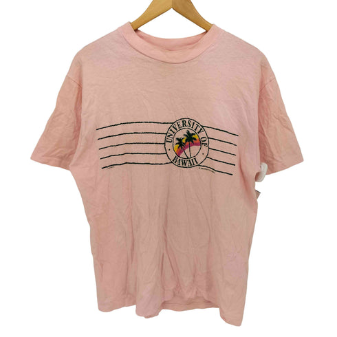 ヘインズ Hanes 90S USA製 フロント プリント カレッジ 半袖 Tシャツ メンズ import:L