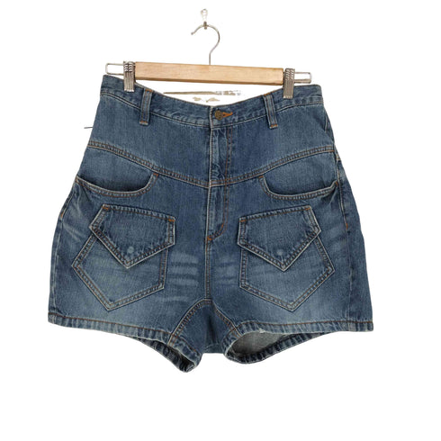 スナオクワハラ sunaokuwahara デニムサルエルショートパンツ レディース M