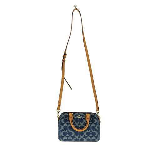 コーチ COACH ミニ ローアン クロスボディ バッグ シグネチャー デニム レディース
