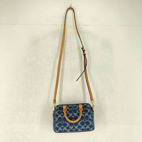 コーチ COACH ミニ ローアン クロスボディ バッグ シグネチャー デニム レディース