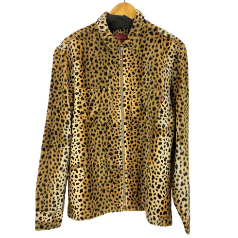 シュプリーム Supreme 17AW Cheetah Pile Zip Up Shirt メンズ JPN:M