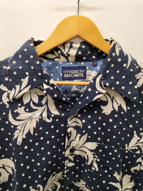 ティグルブロカンテ TIGRE BROCANTE ドット 総柄 開襟 S/S アロハ シャツ メンズ JPN:2