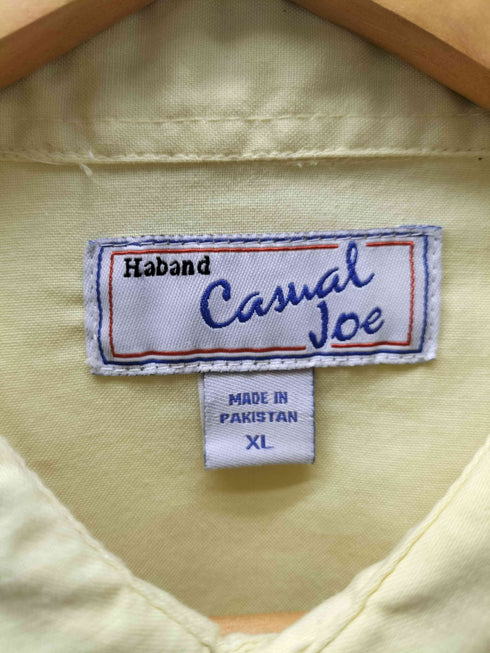 Casual Joe 90S ハーフボタン マルチストライプ 切替 S/S シャツ メンズ import:XL