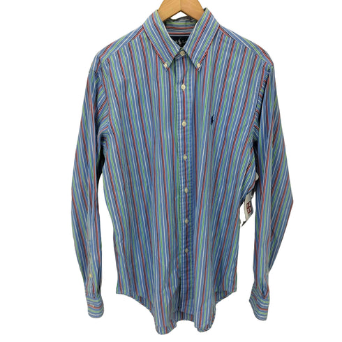 ラルフローレン RALPH LAUREN CLASSIC FIT マルチストライプ ボタンダウンシャツ メンズ JPN:M