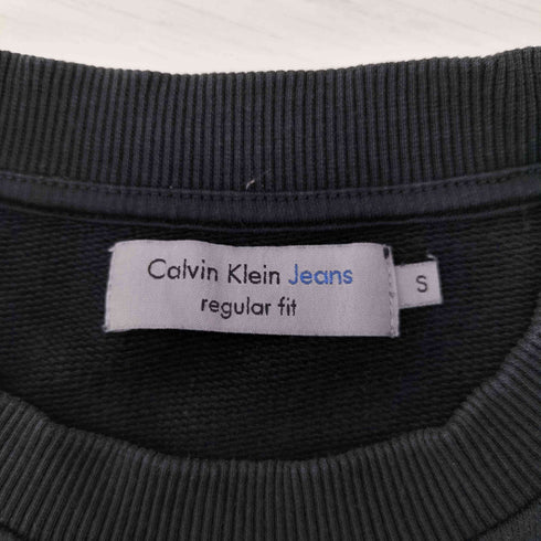 カルバンクラインジーンズ Calvin Klein Jeans ロゴプリント ボーダー クルーネック スウェット レディース import:S