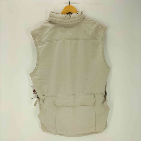 バナナリパブリック BANANA REPUBLIC 80-90S 初期タグ サファリ フィッシング ベスト フード パッカブル 収納可 メンズ import:L