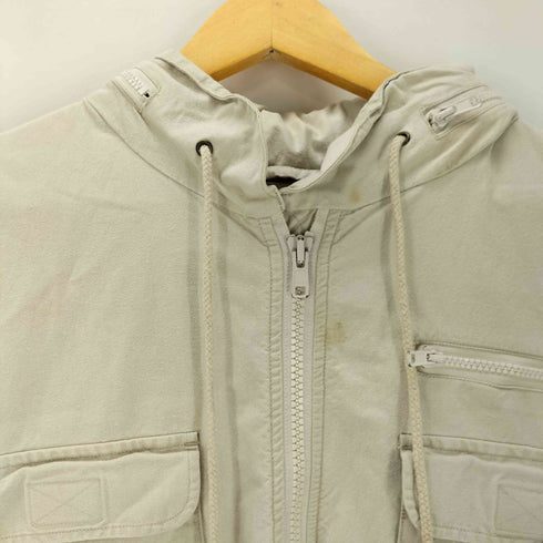 バナナリパブリック BANANA REPUBLIC 80-90S 初期タグ サファリ フィッシング ベスト フード パッカブル 収納可 メンズ import:L