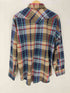 ラングラー Wrangler 80S USA製 紺タグ REGULAR FIT 701 80MW マルチカラー マドラスチェック ウエスタン シャツ メンズ 16 1/2×35