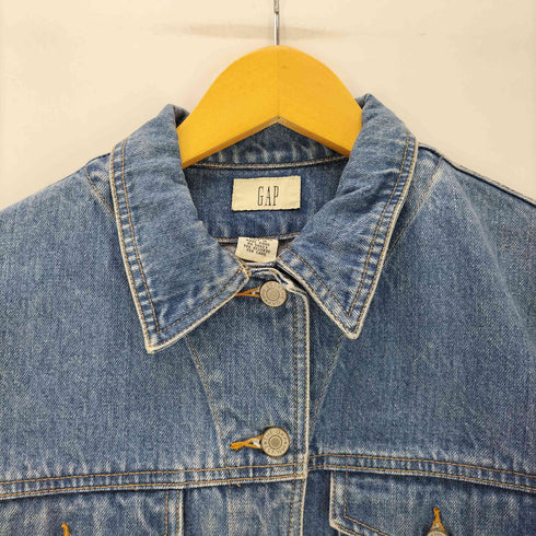 ギャップ Gap 90S OLD 白タグ インディゴ デニム トラッカー ジャケット レディース import:L
