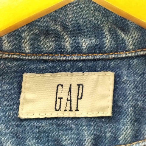 ギャップ Gap 90S OLD 白タグ インディゴ デニム トラッカー ジャケット レディース import:L