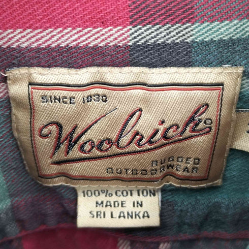 ウールリッチ WOOLRICH 90s マドラスチェック フランネルチェック 長袖シャツ メンズ M