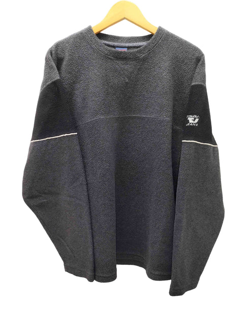 トミージーンズ tommy jeans 90S 前Vガゼット プルオーバー ボア フリース スウェット メンズ L/G
