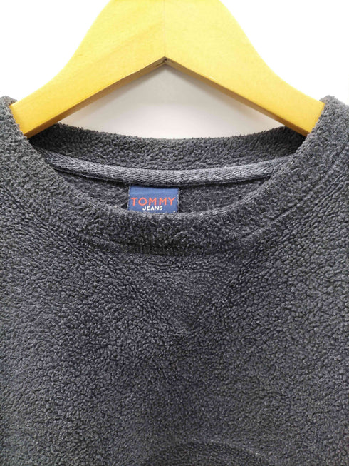 トミージーンズ tommy jeans 90S 前Vガゼット プルオーバー ボア フリース スウェット メンズ L/G