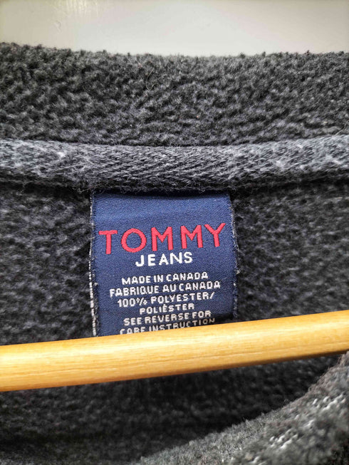 トミージーンズ tommy jeans 90S 前Vガゼット プルオーバー ボア フリース スウェット メンズ L/G