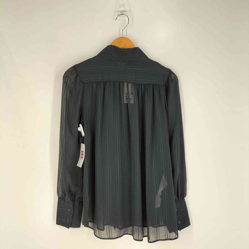 ユニクロ UNIQLO シアーストライプシャツ レディース JPN:M