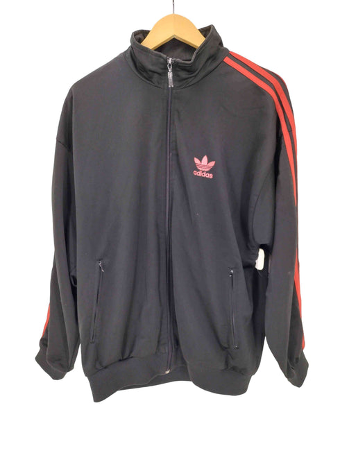 アディダス adidas 90-00S トレフォイルロゴ 万国旗タグ スリーストライプライン ジップアップ トラック ジャケット メンズ import:L