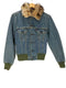 リーバイス Levis FOR GIRLS LOT 445 ファー ミリタリーリブ リメイク カスタム デニム トラッカー ジャケット レディース 34