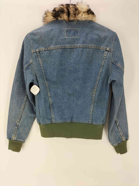 リーバイス Levis FOR GIRLS LOT 445 ファー ミリタリーリブ リメイク カスタム デニム トラッカー ジャケット レディース 34