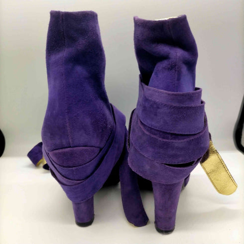 マークジェイコブス MARC JACOBS イタリア製 ベルト リボン スウェード ヒール パンプス レディース EUR:36
