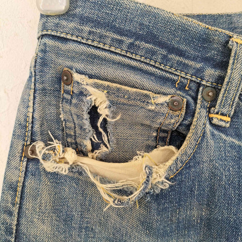 リーバイス Levis 501XX BIGE 隠しリベット Vステッチ ボタンフライ デニムパンツ メンズ