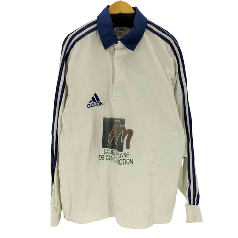 アディダス adidas 90s パフォーマンスロゴ 刺繍ラガーシャツ メンズ XXO