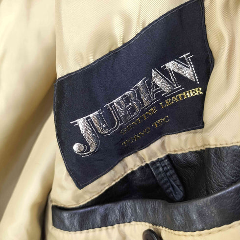 jubian フェイクレザージャケット メンズ import:M
