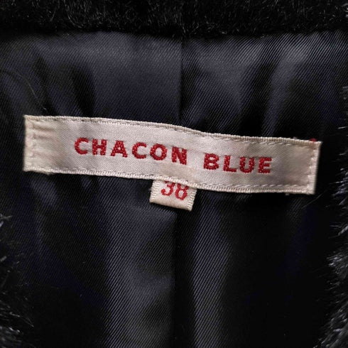 CHACON BLUE ファー付き 短丈 ブルゾン Y2K レディース 38