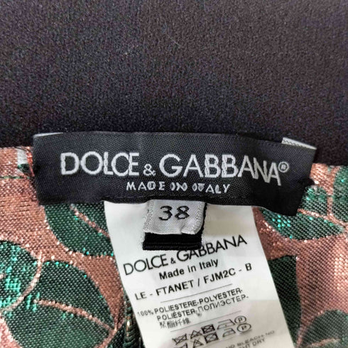 ドルチェアンドガッバーナ DOLCE&GABBANA 総柄 ジャガード スリムパンツ レディース 38