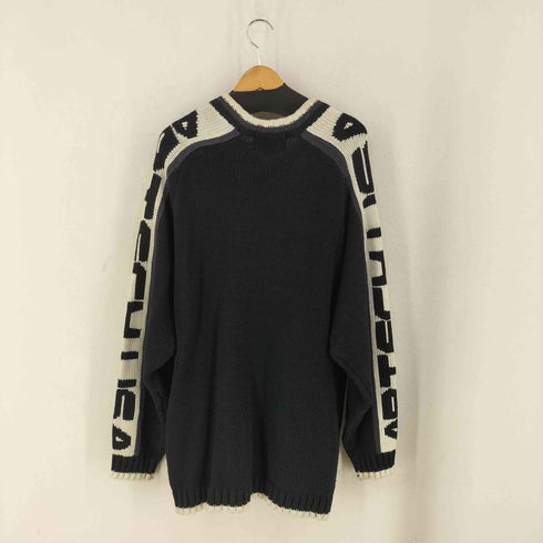 AB TECH ロゴ ワッペン ニット Y2K メンズ X-LARGE