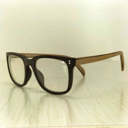 BROOKLYN SPECTACLES BENSON-A ウッドフレーム スクエアサングラス メンズ 145 50□19