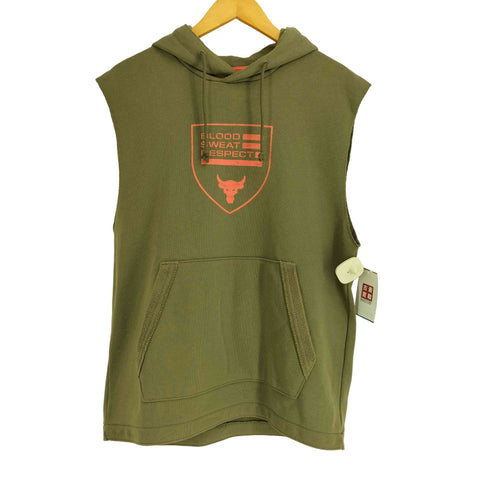 アンダーアーマー UNDER ARMOUR 22SS UAプロジェクトロック ヘビーウエイト テリー スリーブレス フーディー メンズ JPN:L