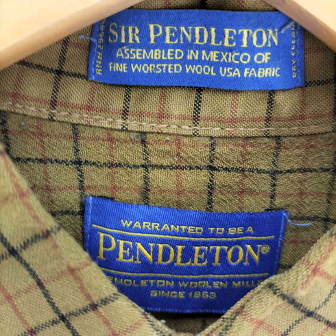 ペンドルトン PENDLETON メキシコ製 グラフチェック ボタンダウン L/S ウール シャツ メンズ import:M