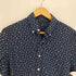 ラルフローレン RALPH LAUREN CLASSIC FIT 総柄 ロゴ 国旗 プリント B.D. S/S サッカー シャツ メンズ import:M