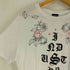 ディーゼル DIESEL リップル生地 薔薇 バラ グラフィック プリント クルーネック S/S Tシャツ Y2K メンズ import:XL