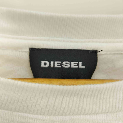 ディーゼル DIESEL リップル生地 薔薇 バラ グラフィック プリント クルーネック S/S Tシャツ Y2K メンズ import:XL