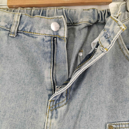 ダブルニー サイドジップ ペインターデニムパンツ メンズ