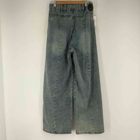 2タック ワイドデニムパンツ レディース JPN:L