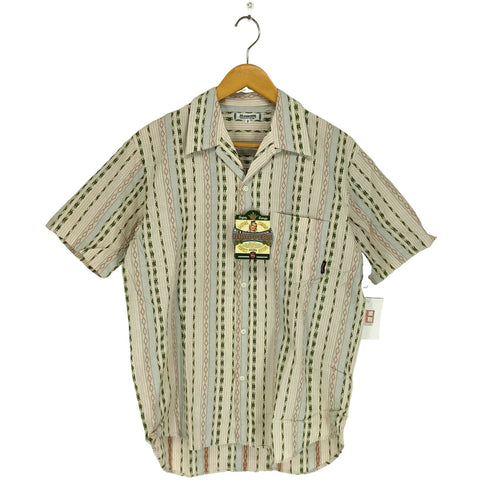 ブラッパーズ BRAPPERS マルチストライプ柄 開襟 S/S シャツ メンズ FREE