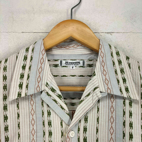 ブラッパーズ BRAPPERS マルチストライプ柄 開襟 S/S シャツ メンズ FREE