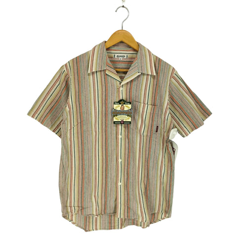 ブラッパーズ BRAPPERS マルチストライプ柄 開襟 S/S シャツ メンズ FREE
