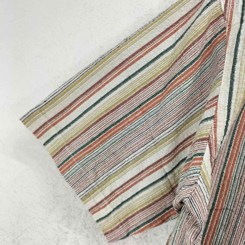 ブラッパーズ BRAPPERS マルチストライプ柄 開襟 S/S シャツ メンズ FREE