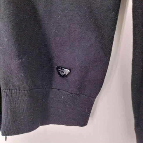 アルマーニジーンズ ARMANI JEANS ダブルジップ 比翼デザイン ドライバーズニット メンズ JPN:S