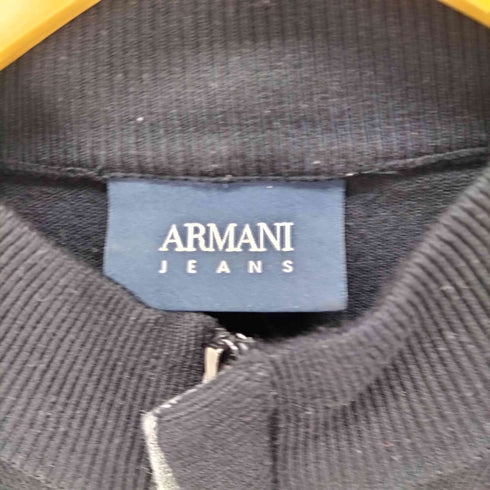 アルマーニジーンズ ARMANI JEANS ダブルジップ 比翼デザイン ドライバーズニット メンズ JPN:S