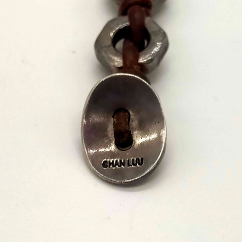 チャンルー CHAN LUU 925刻印 ナット レザー ブレスレット メンズ