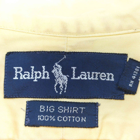 ラルフローレン RALPH LAUREN 90S ボタンダウン BIG SHIRT 裾ポニー メンズ import:L