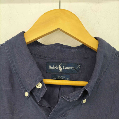 ラルフローレン RALPH LAUREN 90S blake シルク リネン混 ボタンダウンシャツ メンズ XXL