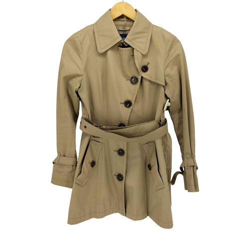 バーバリーブルーレーベル BURBERRY BLUE LABEL 裏地ノバチェック Aライン トレンチコート レディース JPN:38