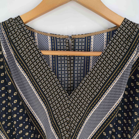 ユナイテッドアローズグリーンレーベルリラクシング UNITED ARROWS green label relaxing FM パネル プリント エンパイア ワンピース レディース JPN:38