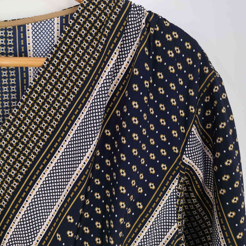 ユナイテッドアローズグリーンレーベルリラクシング UNITED ARROWS green label relaxing FM パネル プリント エンパイア ワンピース レディース JPN:38