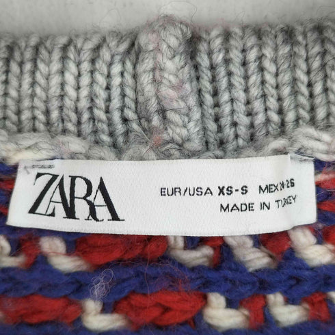 ザラ ZARA マルチカラーフリンジカーディガン レディース import:S
